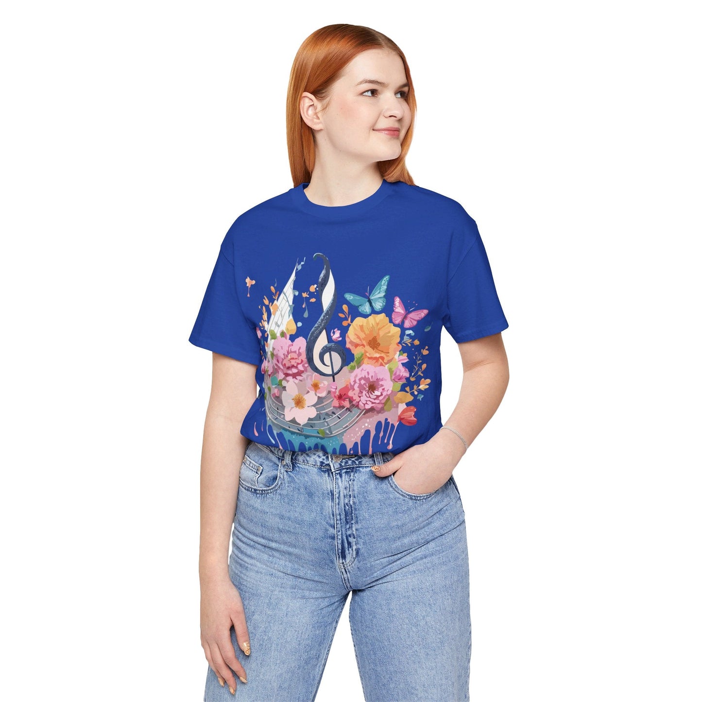 Music Graphic Unisex 100 Cotton Vintage Art with Musical Elements Tee 125
