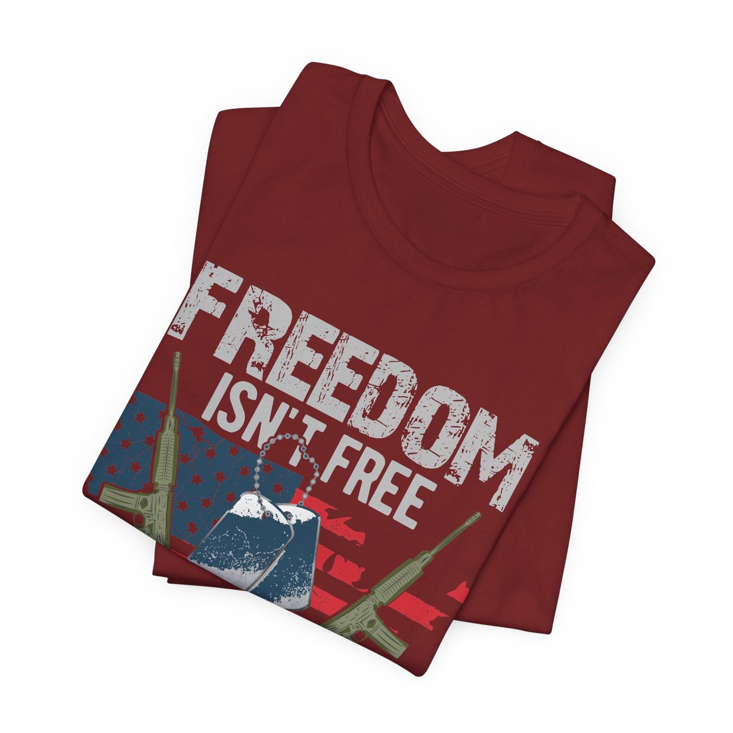 Army Veteran Patriotic Graphic Design Unisex Cotton T-Shirt v20