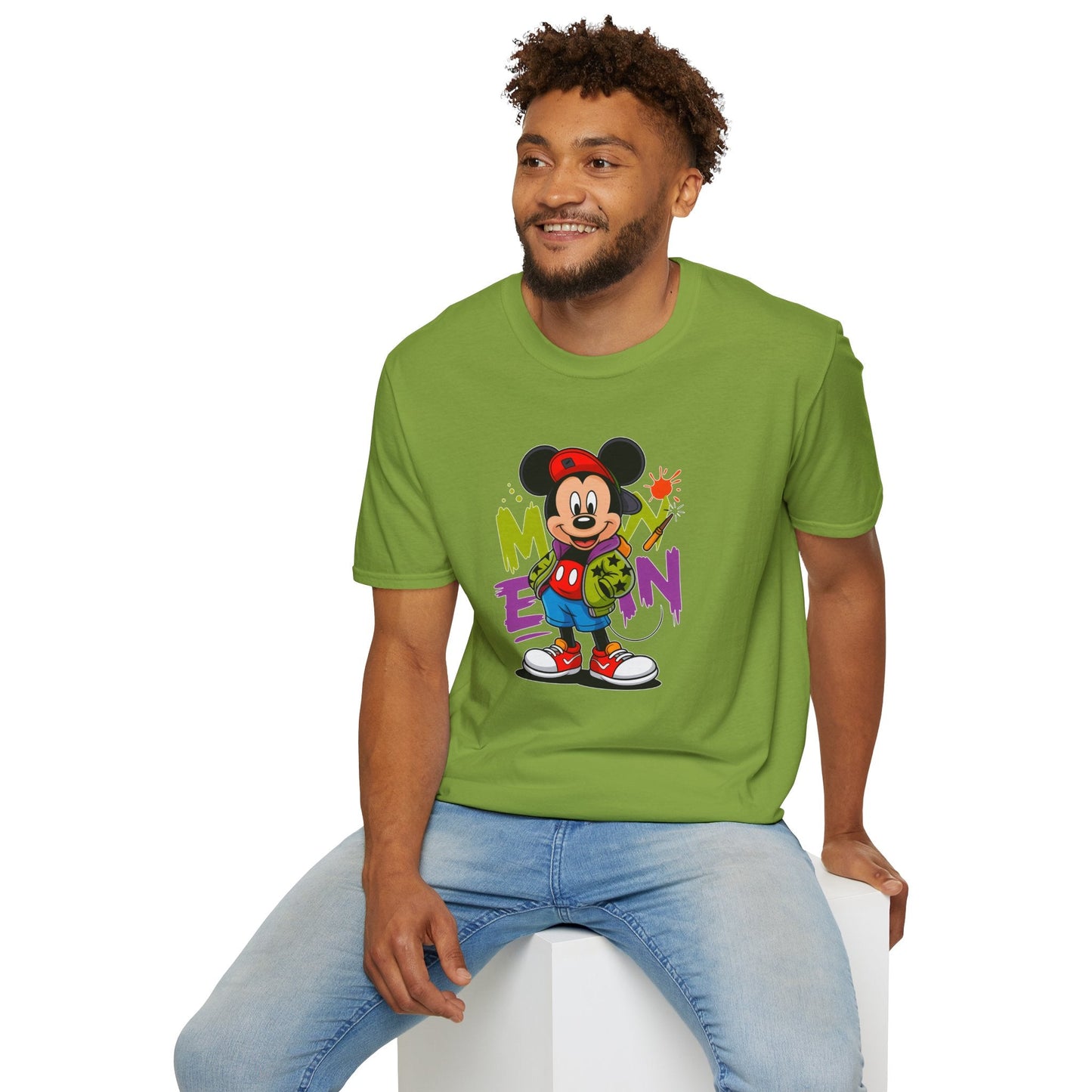Unisex Cartoon T Shirt With Animals Animation Tee Premium Softstyle Gildan 64000