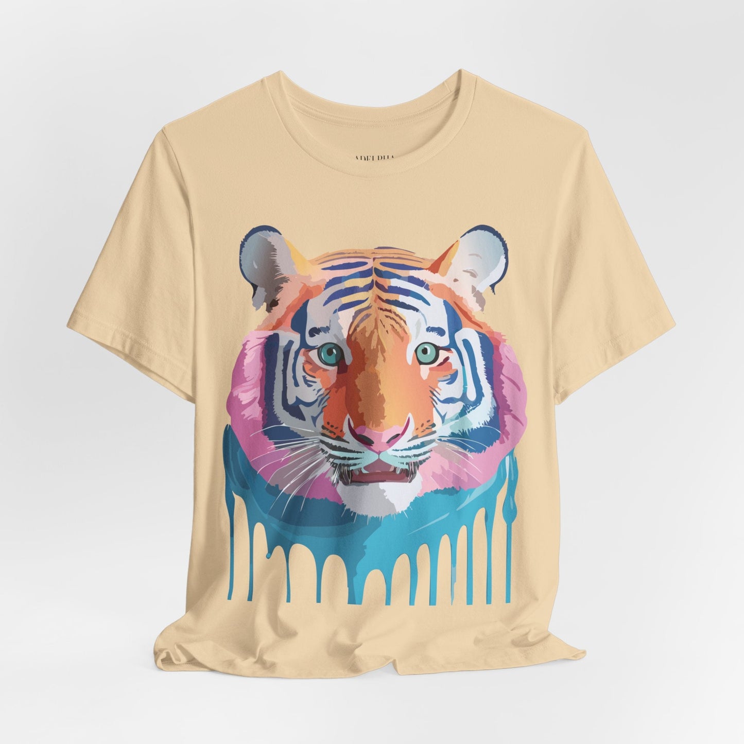 Tiger Shirt Graphic Tee Unisex Jersey Short Sleeve Art Design By Adelpha Vintage Inspired Artwork