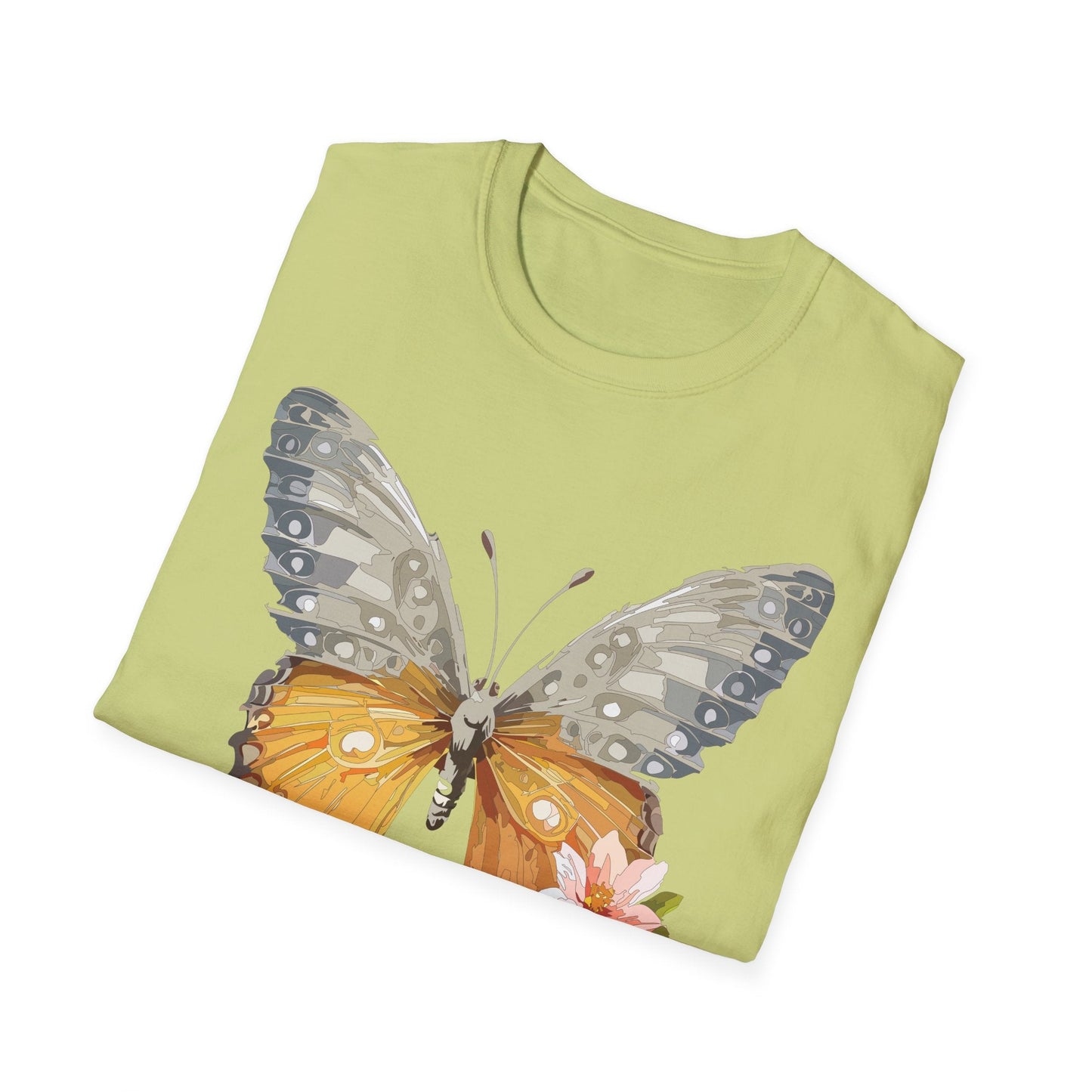 Unisex Butterfly T Shirt Monarch Print Softstyle Cotton Tee Gildan 64000 Lightweight Comfort