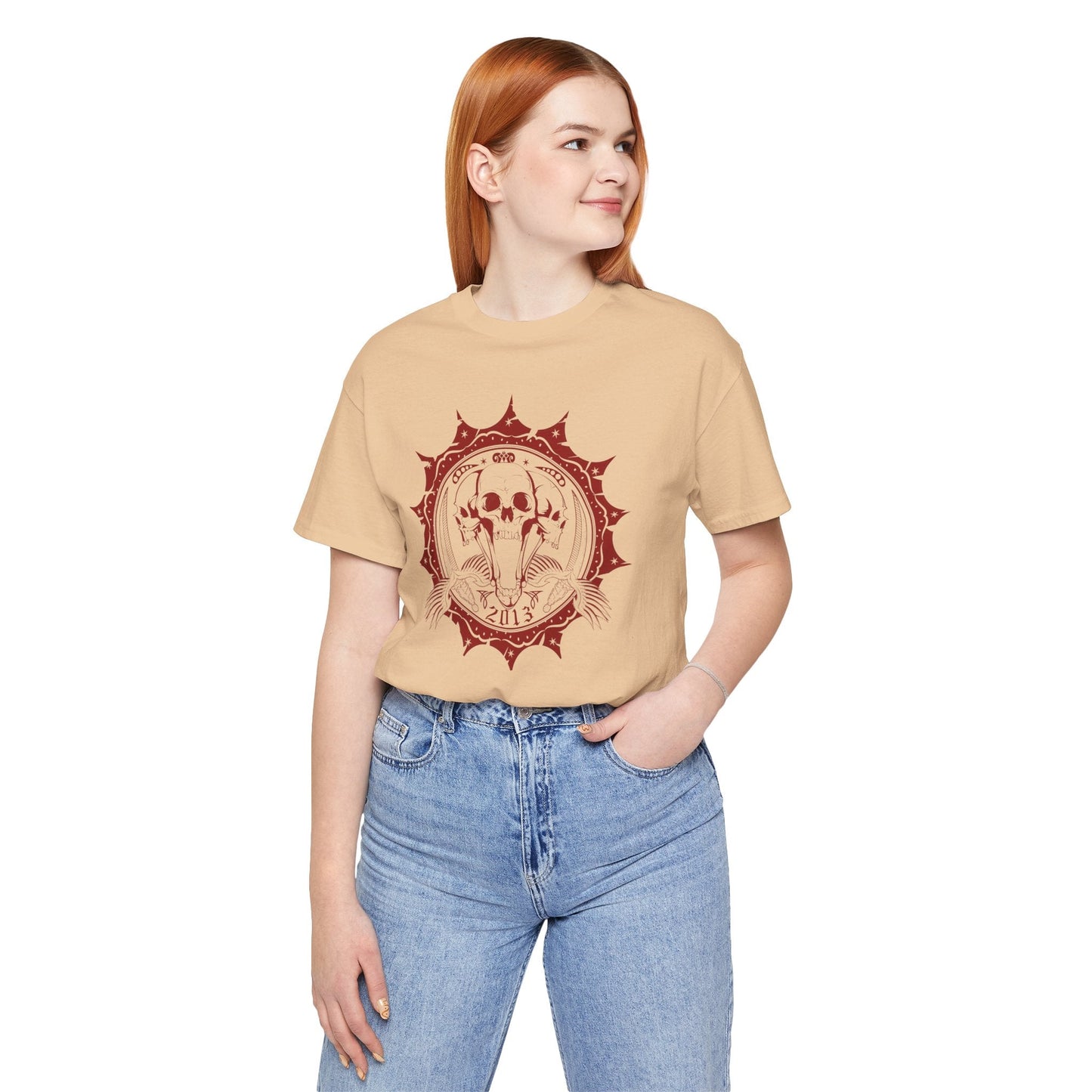 Skull Elephant Mandala Tee Boho Skull Graphic Shirt Art-51