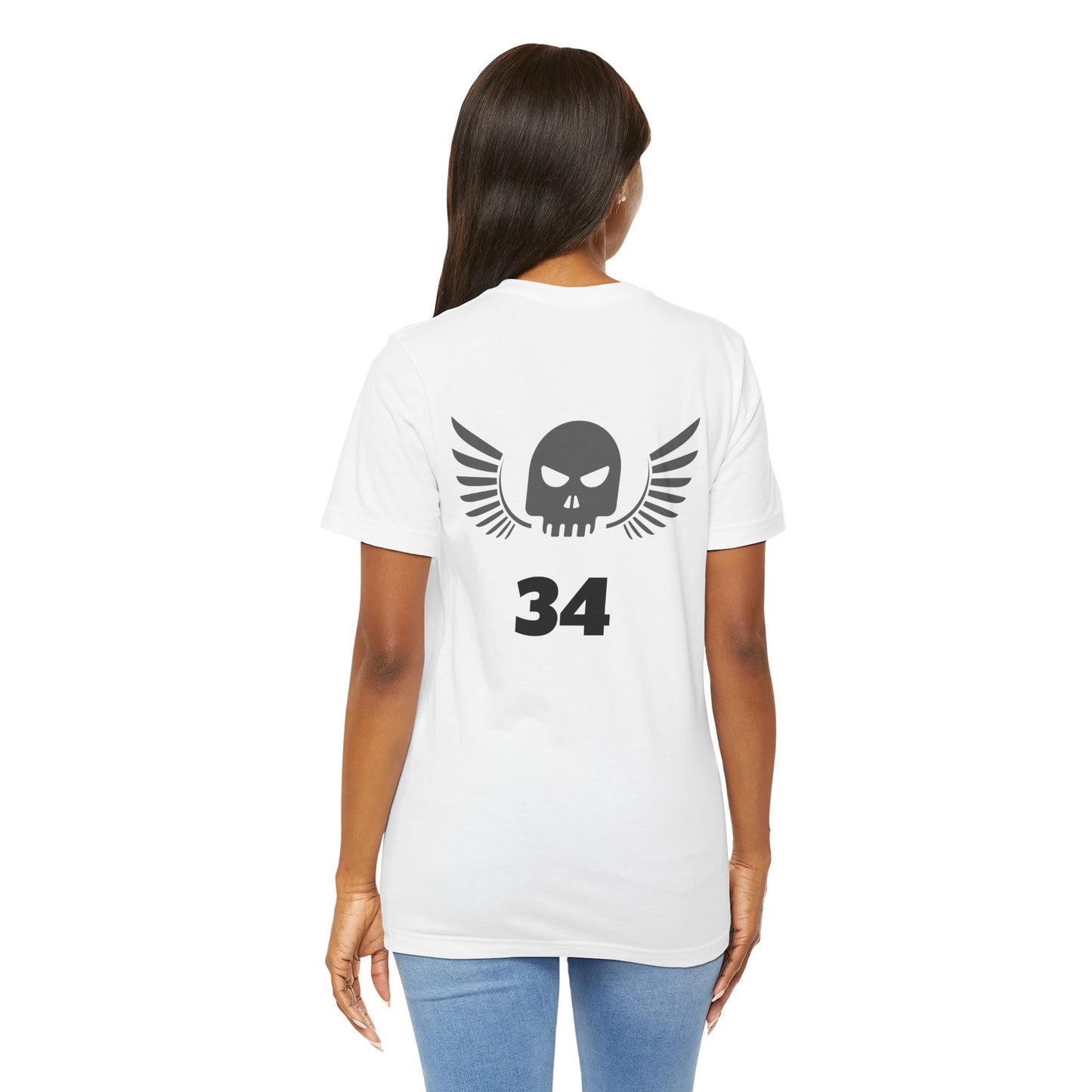 Unisex Cotton Tee Shirt with Skull