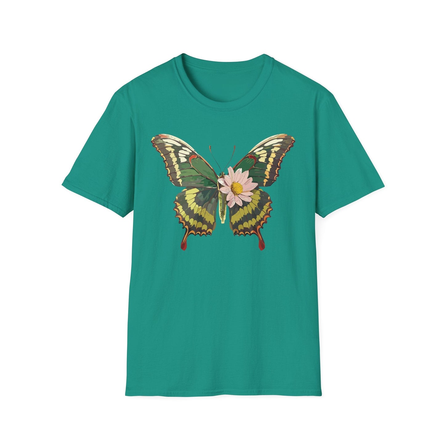 Butterfly Shirt Unisex Monarch Butterfly Tee Gildan Softstyle 64000 100% Ring Spun Cotton