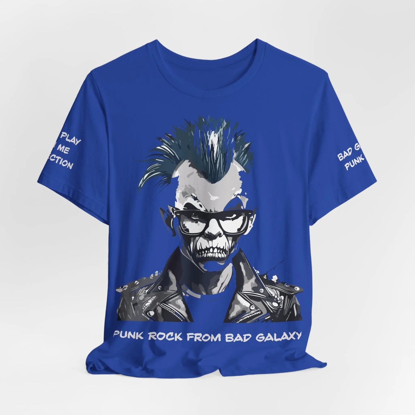 Punk Rock Tee Shirt From Bad Galaxy 100 Percent Cotton Eco Friendly Inks Made To Order USA Designed