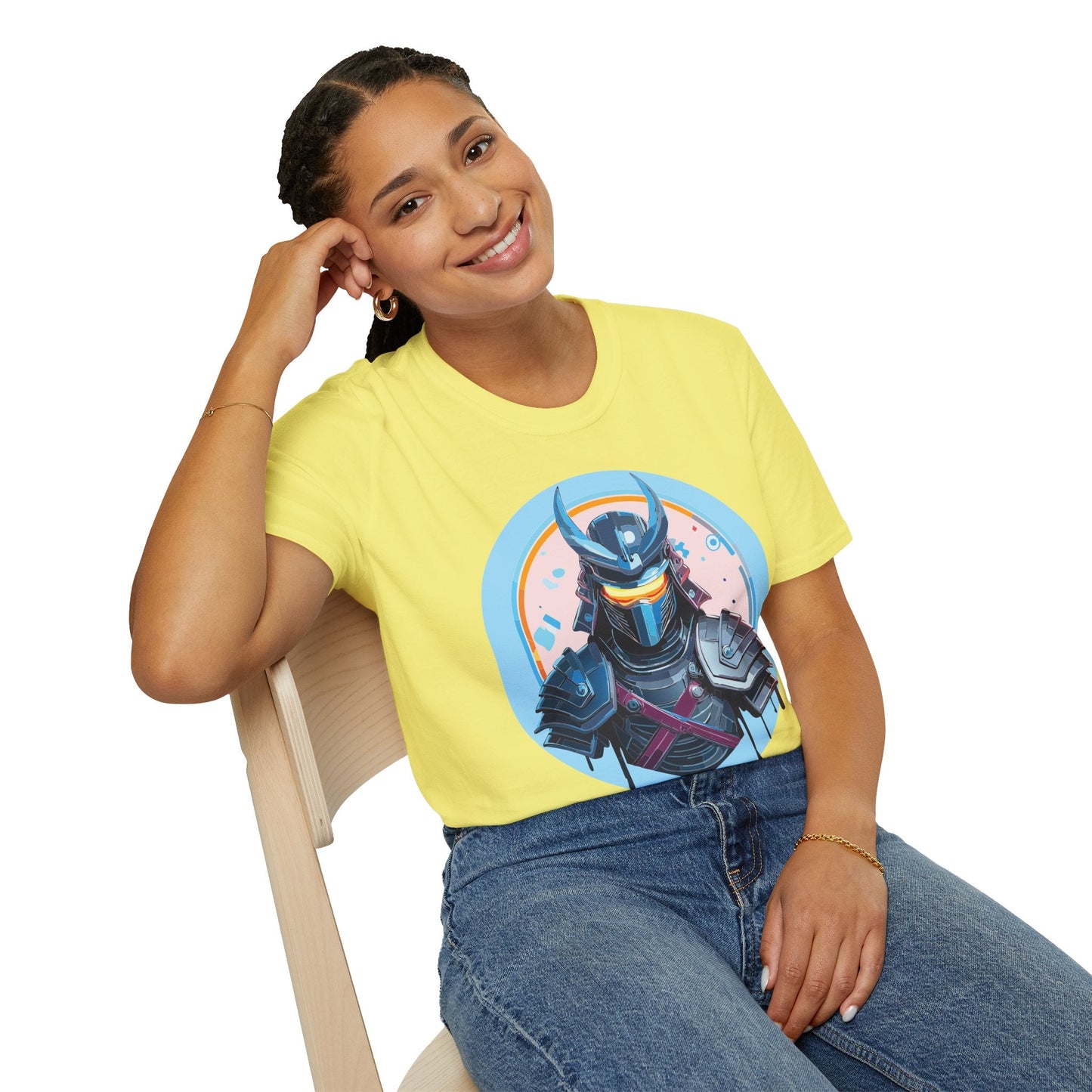 Samurai T Shirt Unisex Softstyle 64000 Tee Lightweight Comfortable 100 Percent Ring Spun Cotton