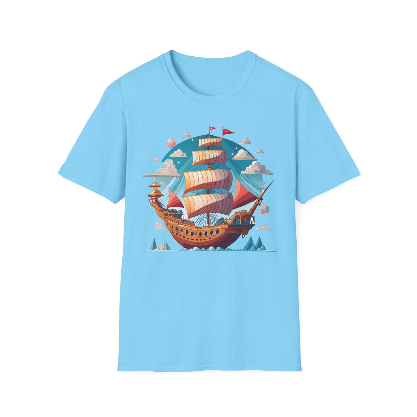 Ship T Shirts Frigate T Shirts Vessel Tee Shirt Unisex Softstyle Cotton Tee Gildan Softstyle 64000