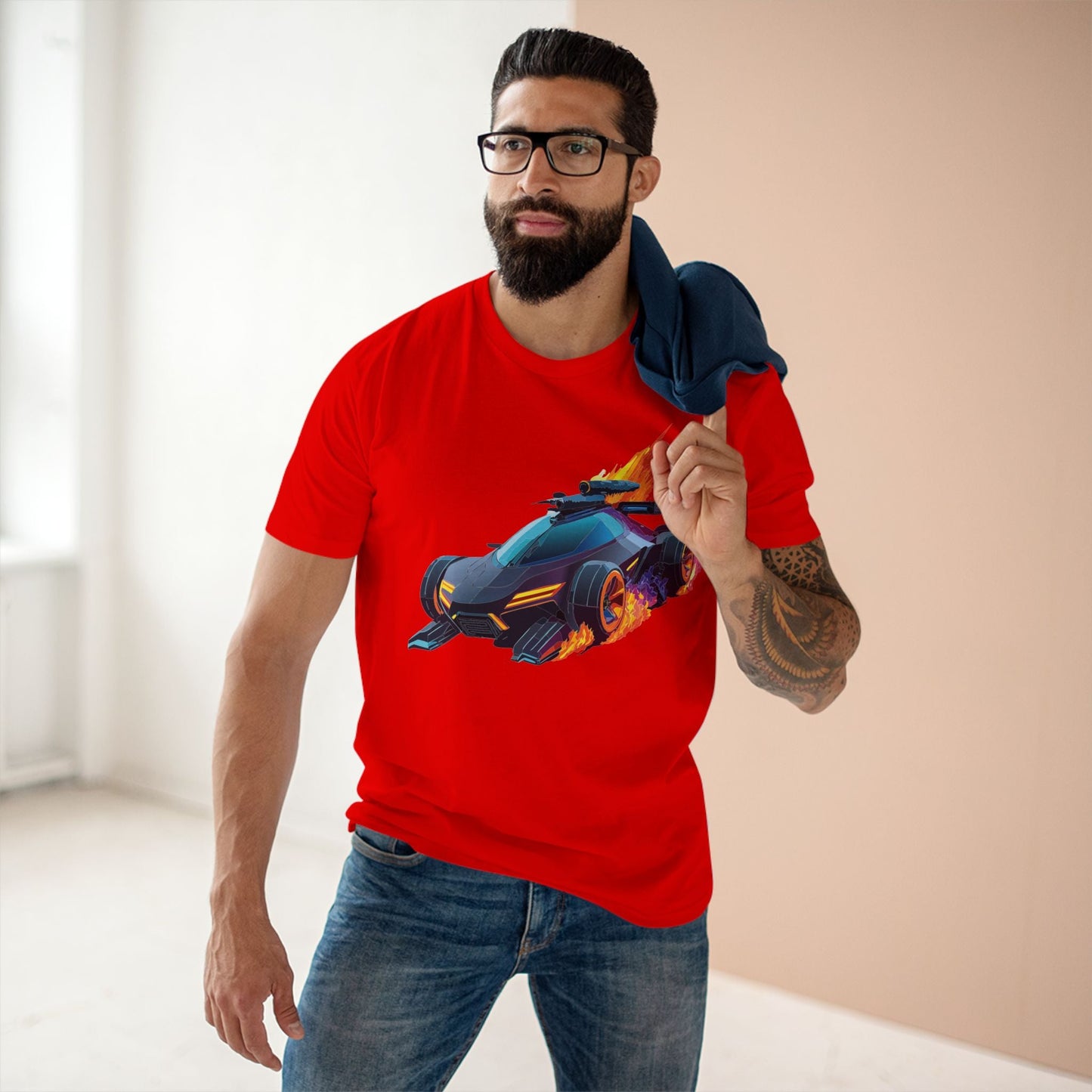 Car Graphic Unisex 100 Cotton Staple Tee 15