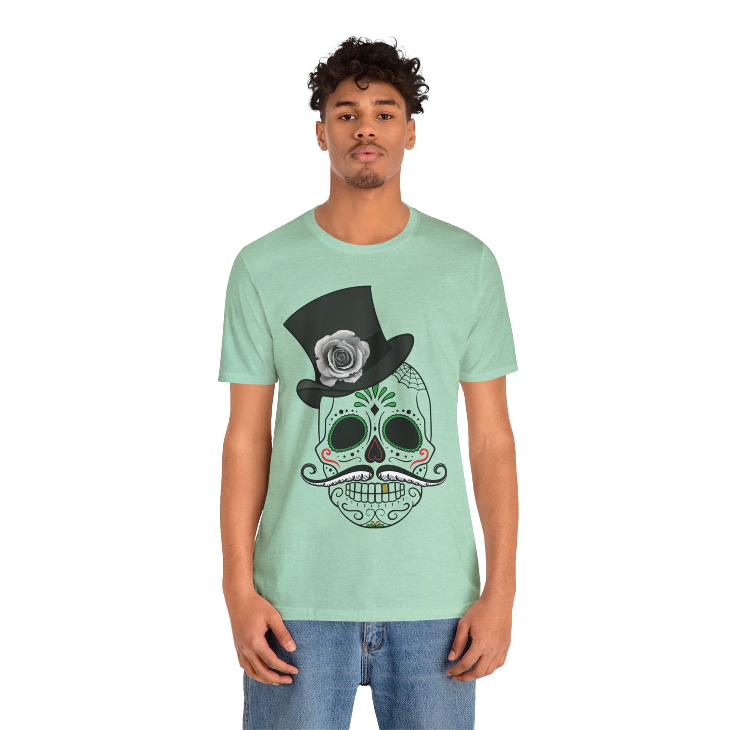 Unisex-T-Shirt aus Baumwolle mit Totenkopf