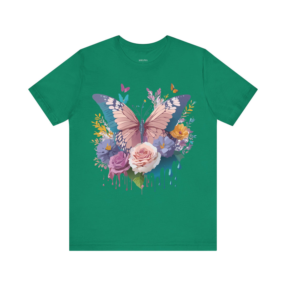 Butterfly Graphic Unisex Cotton Bella+Canvas Tee with Art Design n43
