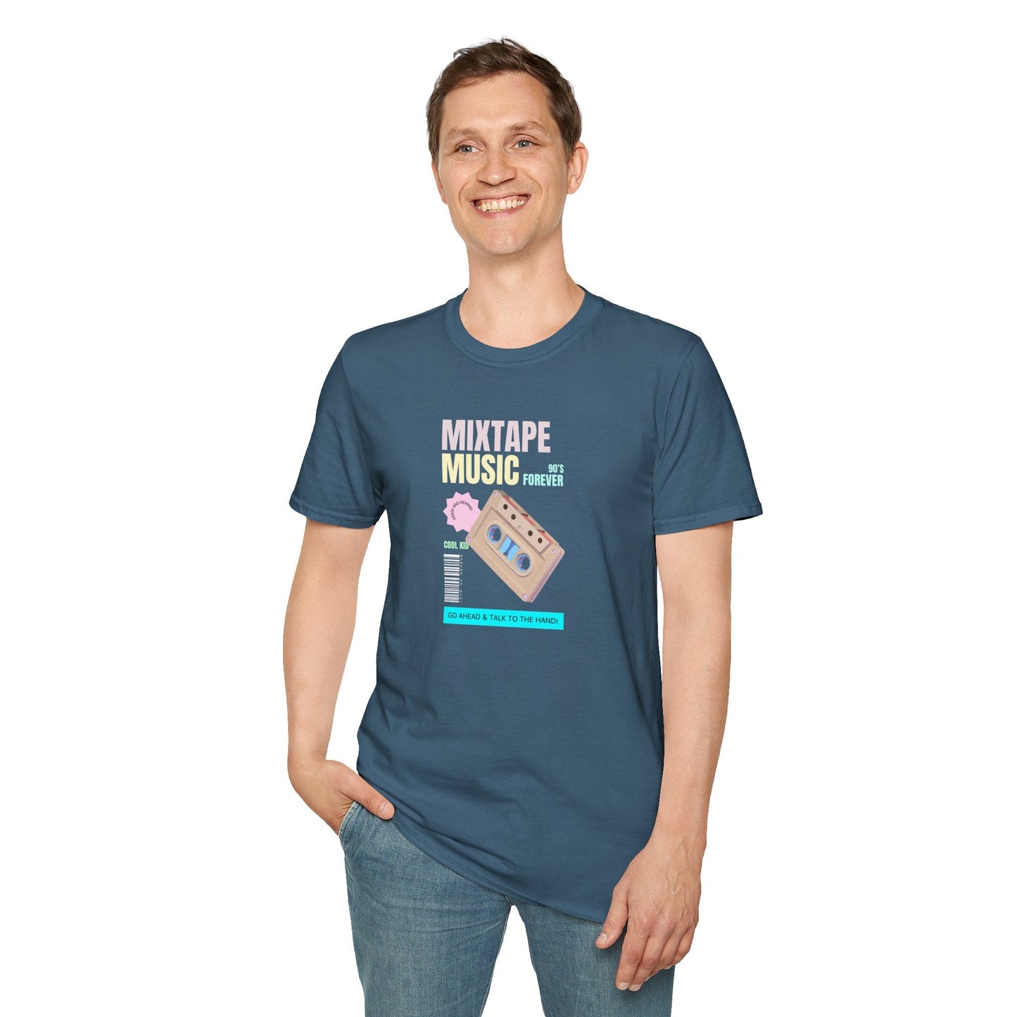 Mixtape Music T-Shirt Unisex Cotton Retro Cassette Graphic Tee