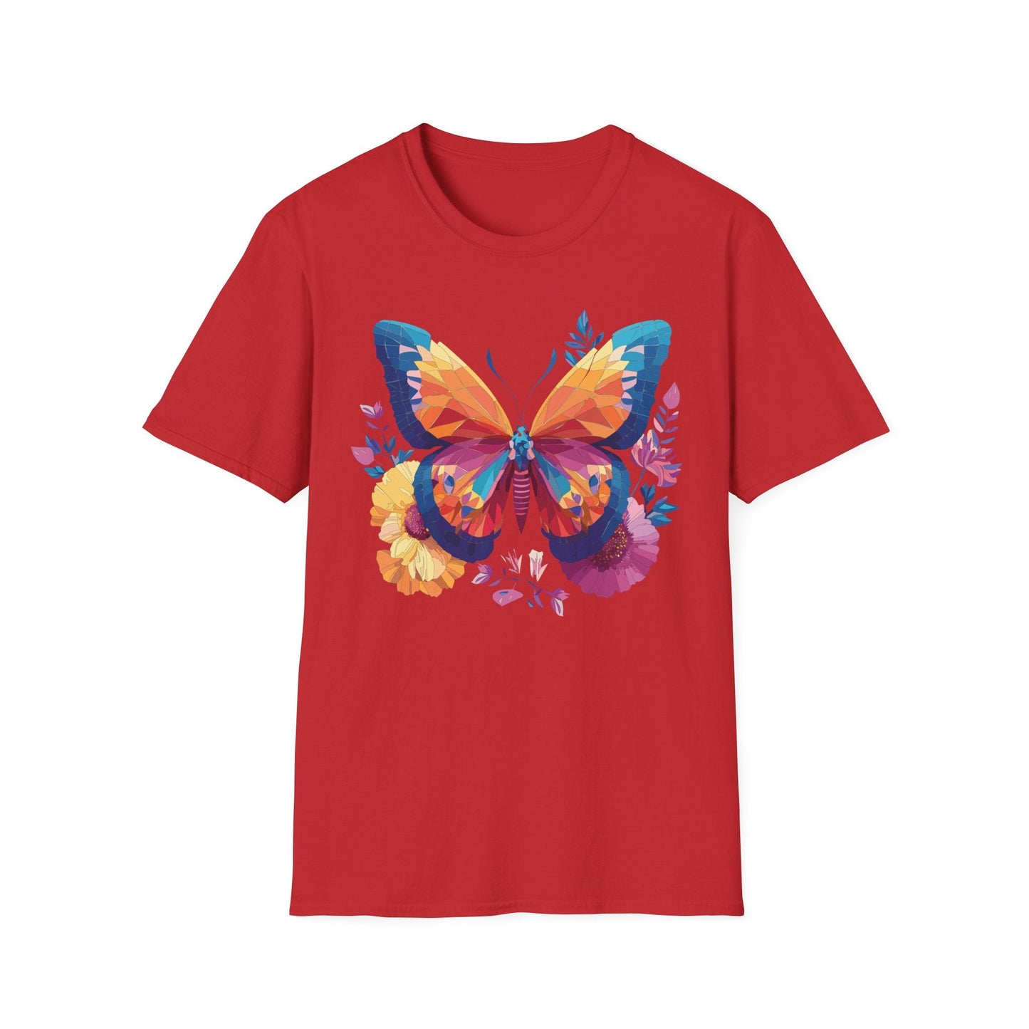 Butterfly Shirt Unisex Softstyle Short Sleeve Tee Monarch Butterfly 100 Percent Cotton