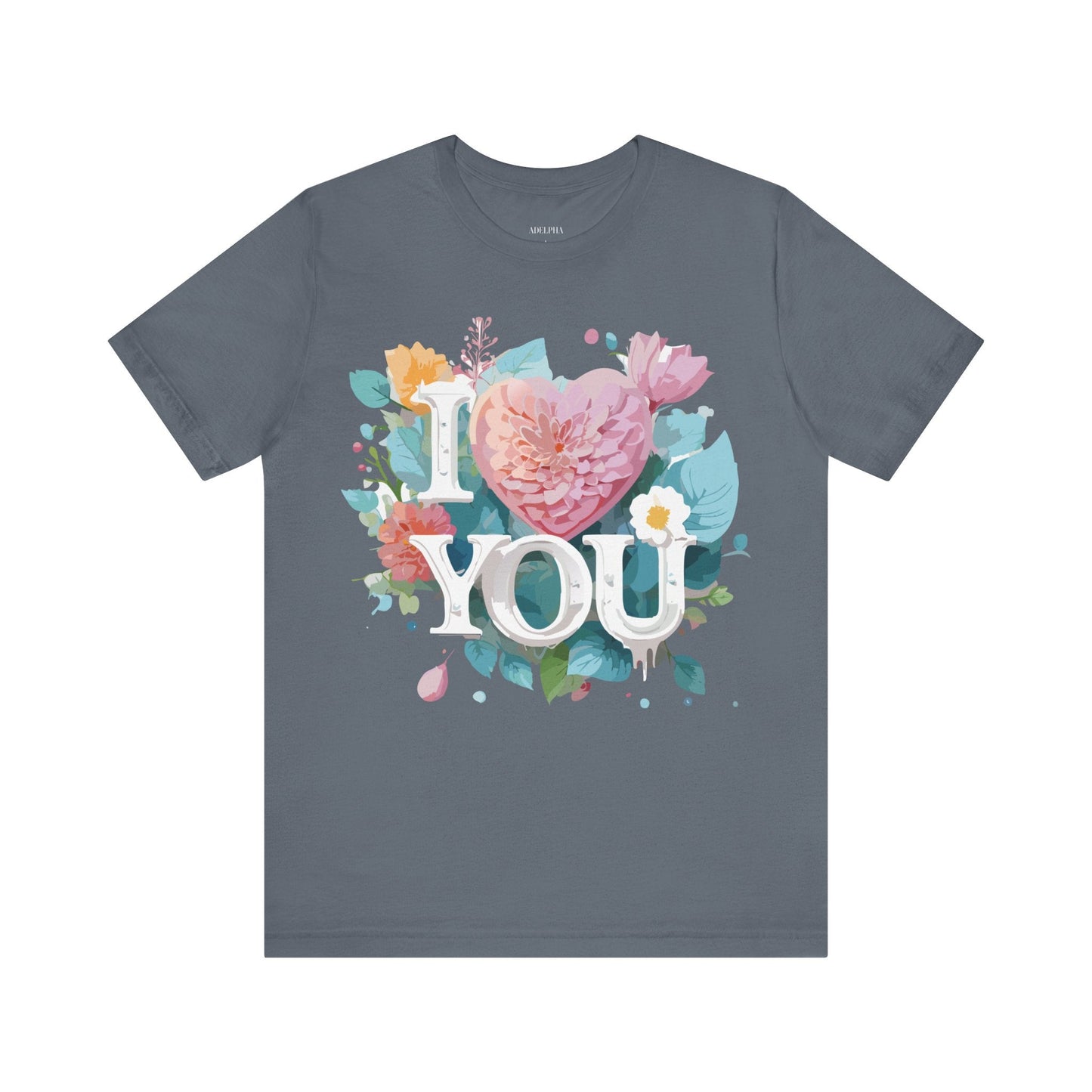 Valentine Day Graphic Unisex 100 Cotton Vintage Artwork with Love and Flower Design Tee 9