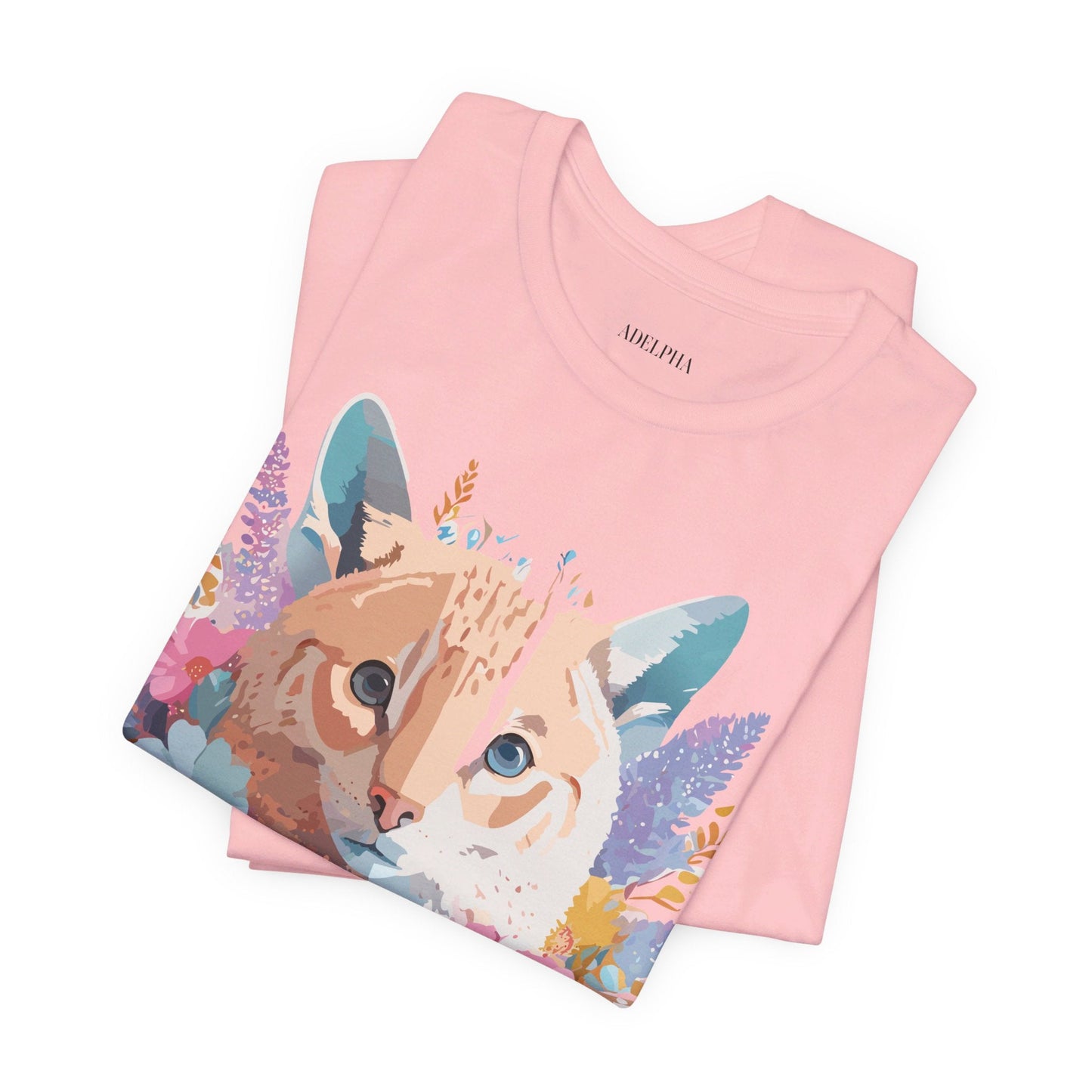 Cat Graphic Tee Unisex Short Sleeve With Adelpha Artwork Vintage Inspired