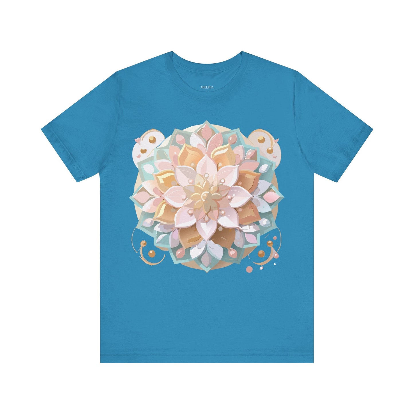 Mandala Graphic Unisex 100 Cotton Vintage Floral Artwork Tee 10