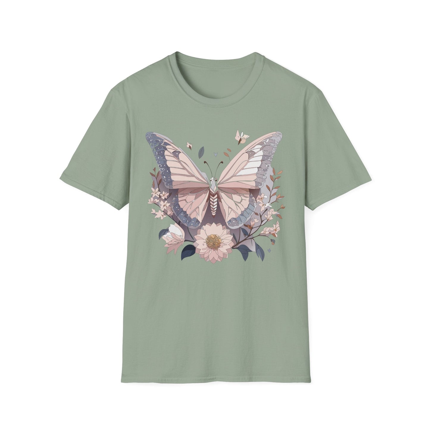 Butterfly Shirt Unisex Gildan Softstyle 64000 Monarch Butterfly Tee 100 Percent Ring Spun Cotton