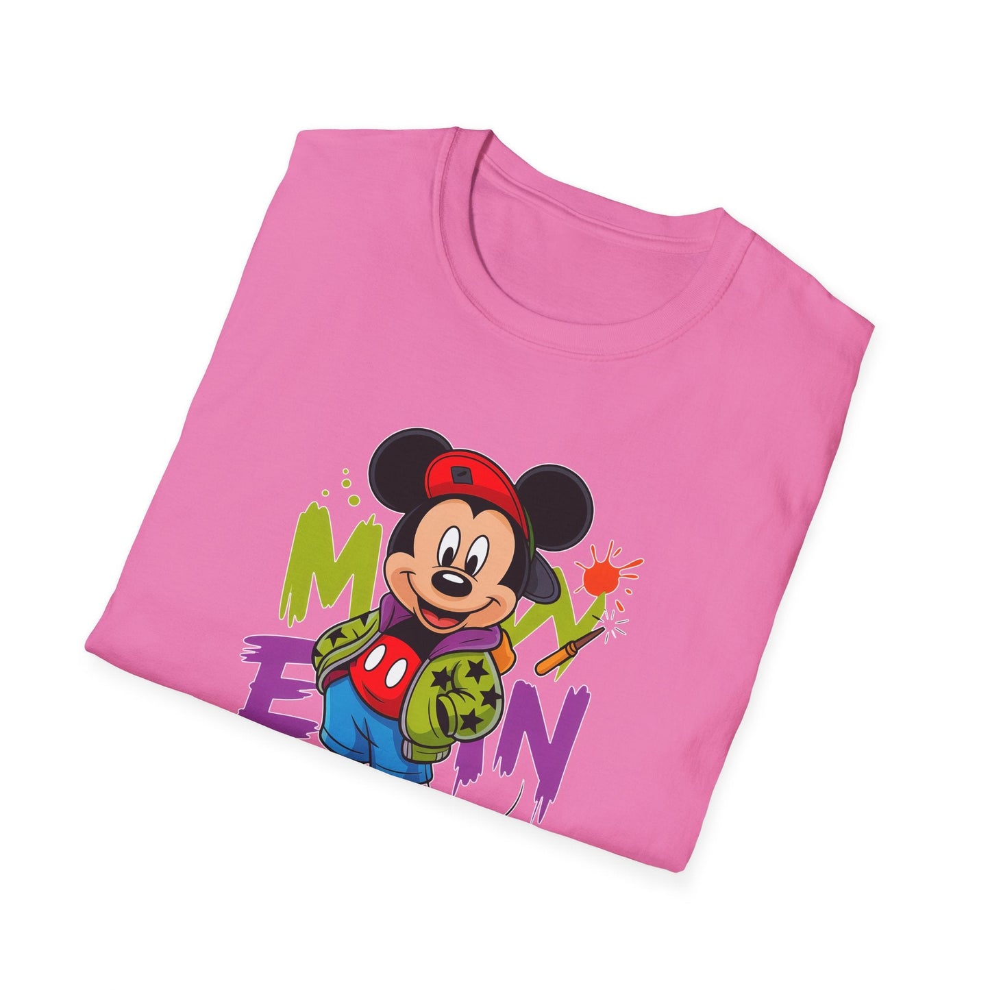 Unisex Cartoon T Shirt With Animals Animation Tee Premium Softstyle Gildan 64000