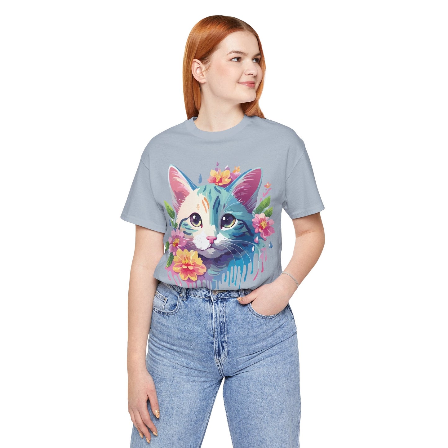 Cat Graphic Tee Unisex Shirt Adelpha Vintage Inspired Short Sleeve