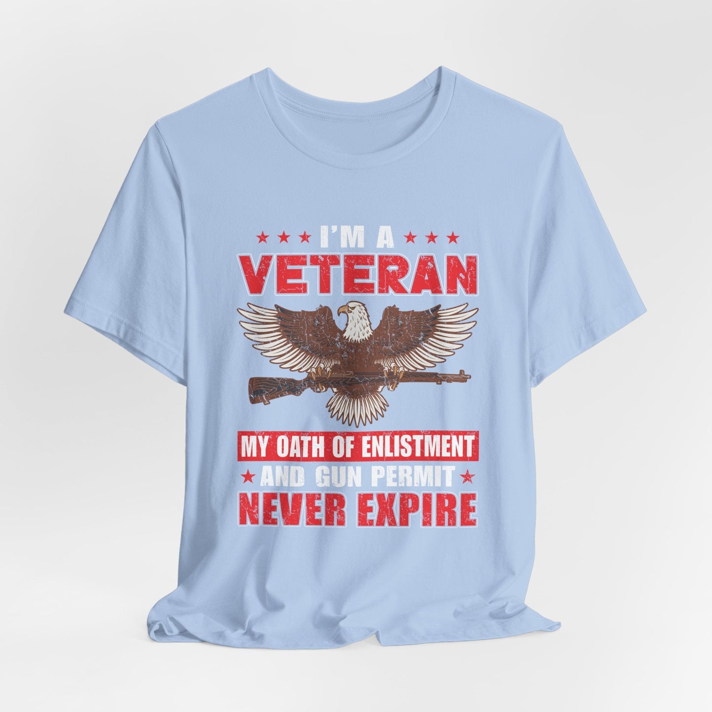 Army Veteran Patriotic Graphic Design Unisex Cotton T-Shirt v35