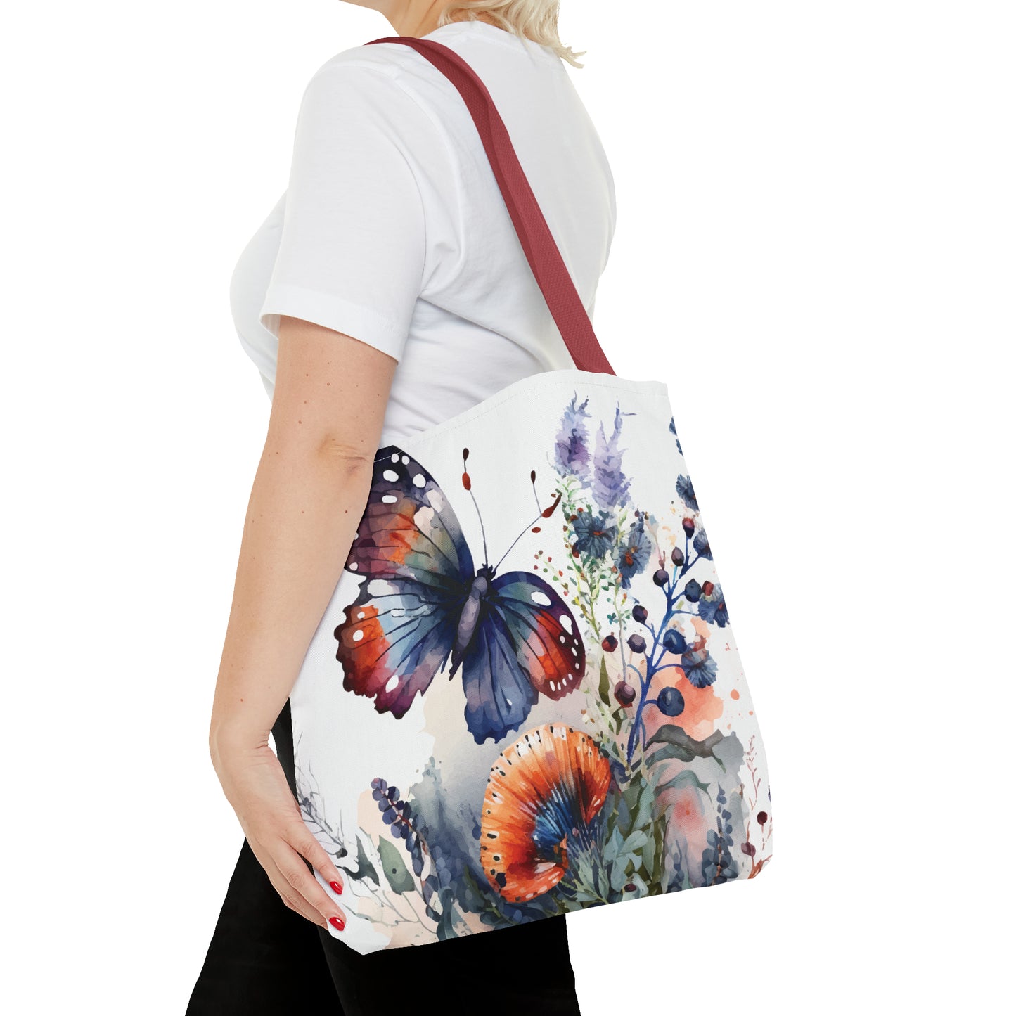 Canvas Bag with Butterfly Prints