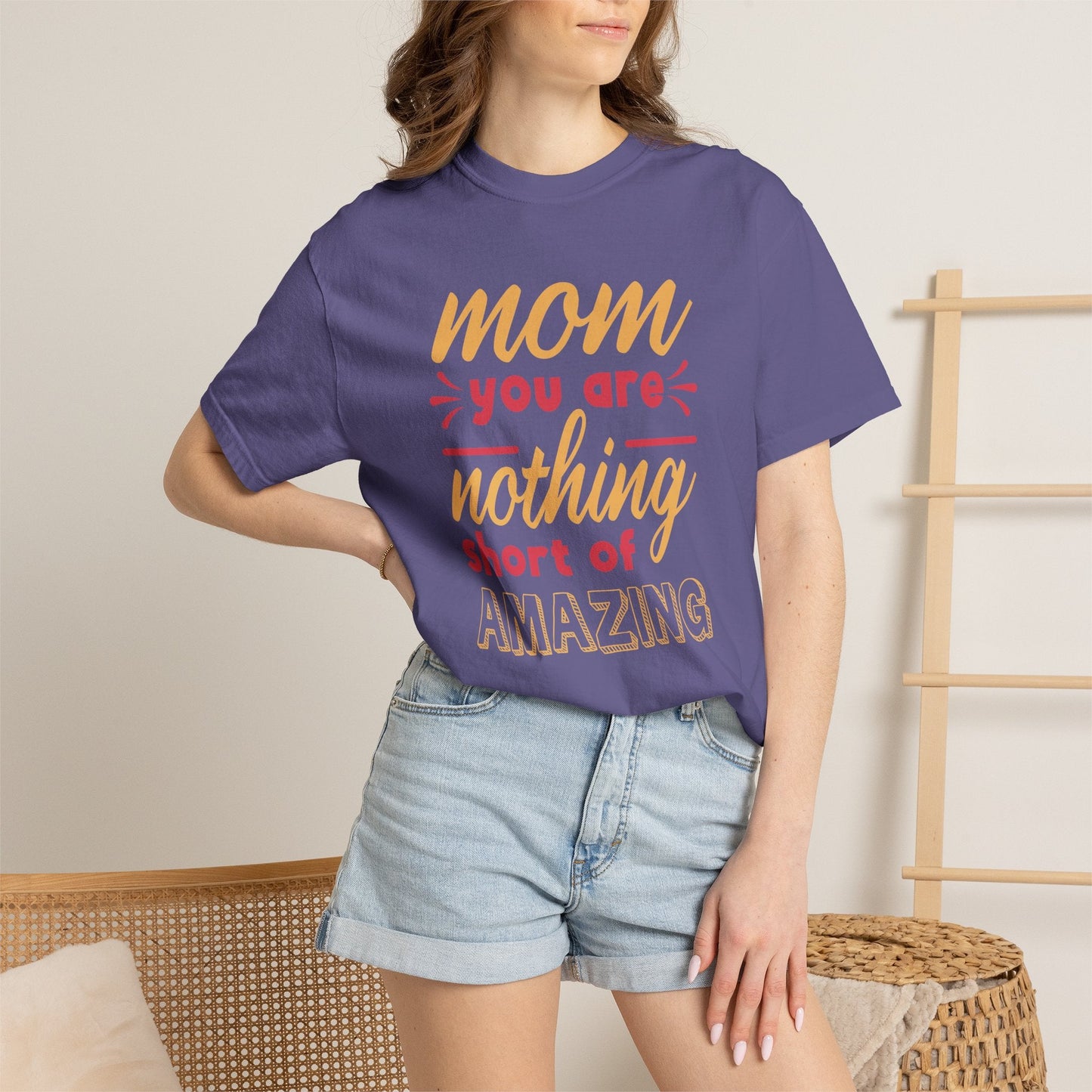 Mom T-shirt Mother's Day Mama Tee Unisex Comfort Colors Garment-Dyed Cotton h21