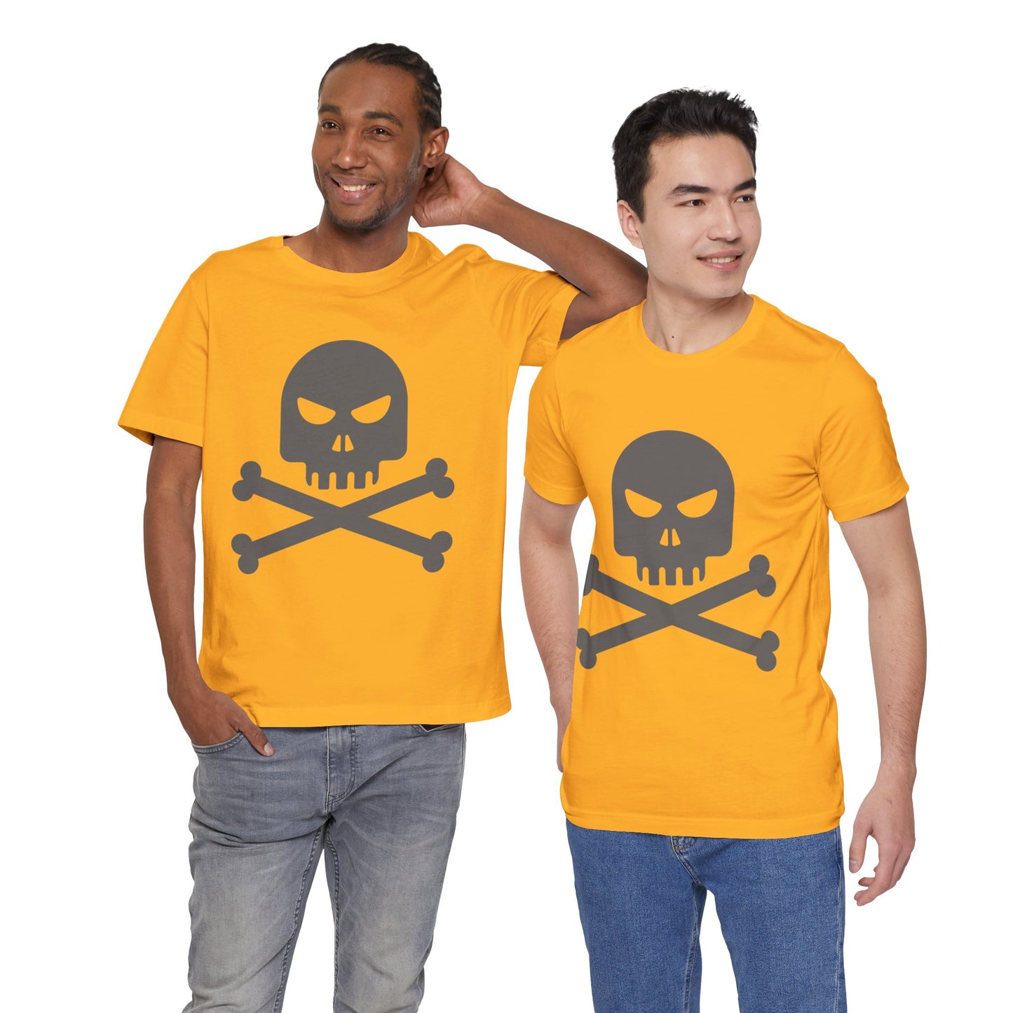 Unisex-T-Shirt aus Baumwolle mit Totenkopf