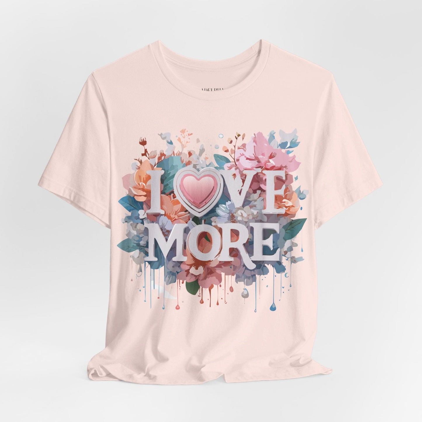 Valentine Day Graphic Unisex 100 Cotton Vintage Artwork with Love and Flower Design Tee 17