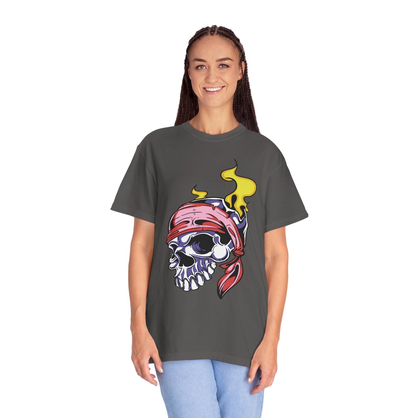 Unisex Cotton Tee Shirt with Skull