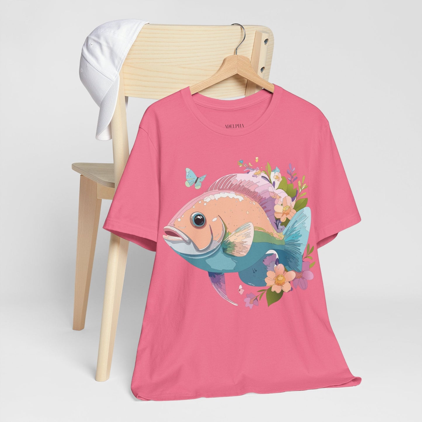 Fish Graphic Unisex 100 Cotton Vintage Artwork Tee 1