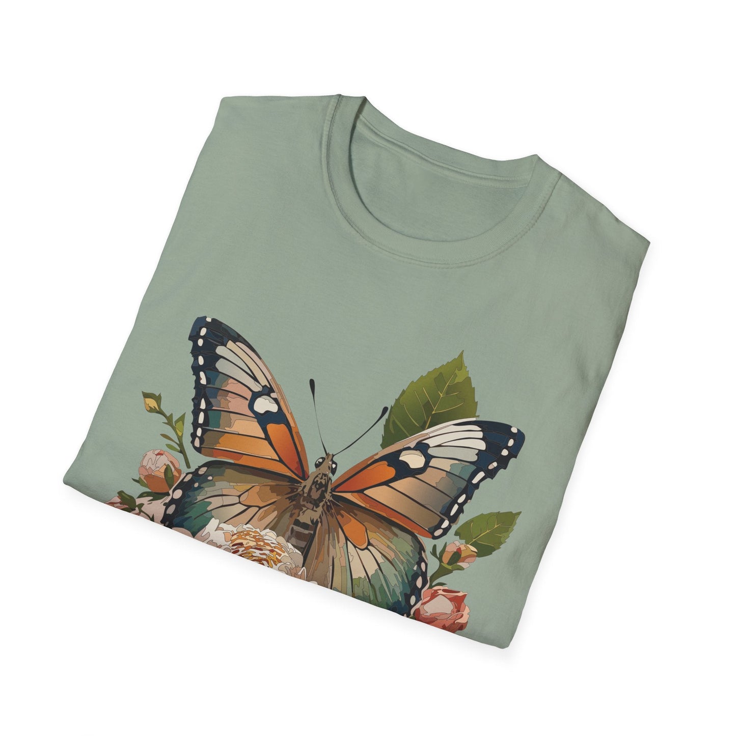 Monarch Butterfly Shirt Unisex Softstyle Cotton Tee Short Sleeve Gildan 64000 Everyday Wear