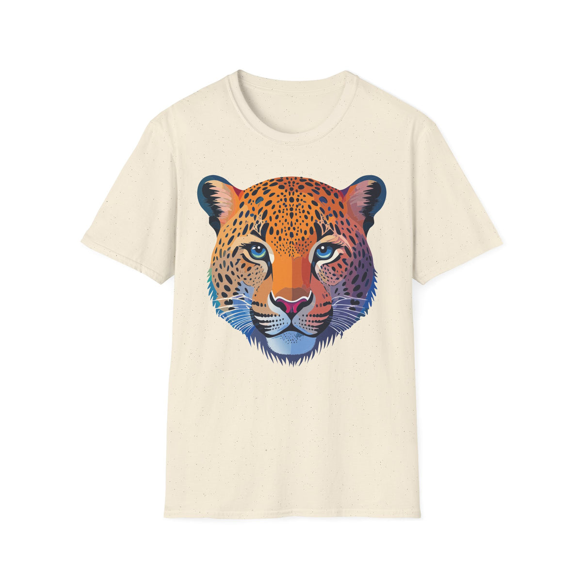 Colorful Leopard Face T-Shirt | Vibrant Wildlife Animal Tee