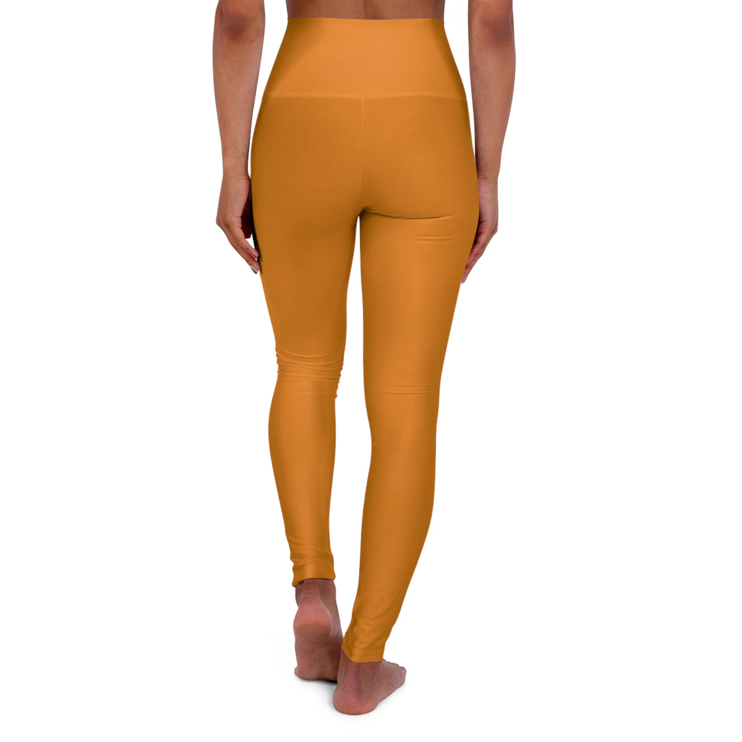 Amber Earth Color High-Waist Yoga Leggings Women's Seamless Poly-Span Stretchy Pants XS-2XL