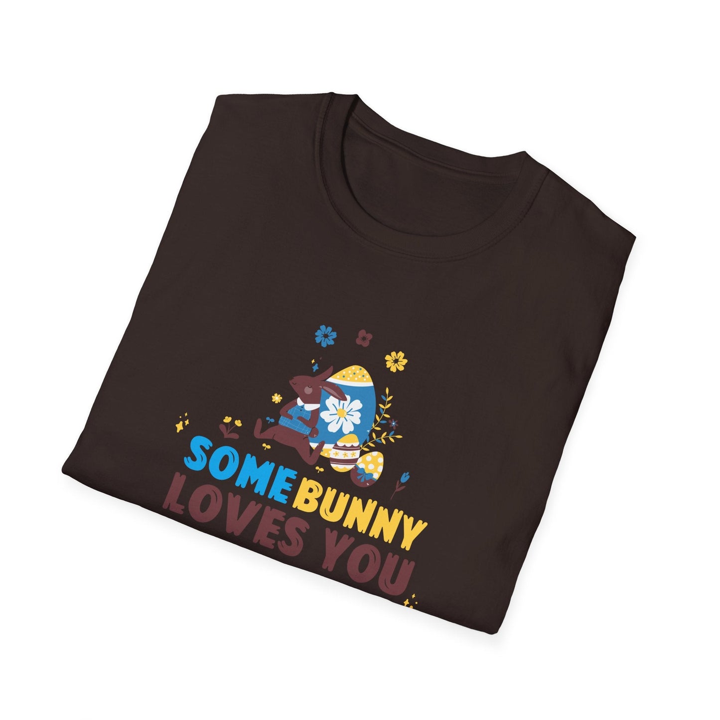 Easter Bunny T Shirt Unisex Gildan Softstyle 64000 Art Design With Easter Prints