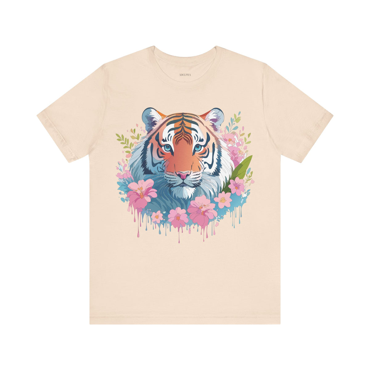 Tiger Graphic Unisex Cotton Bella+Canvas Tee with Art Animal Design e149