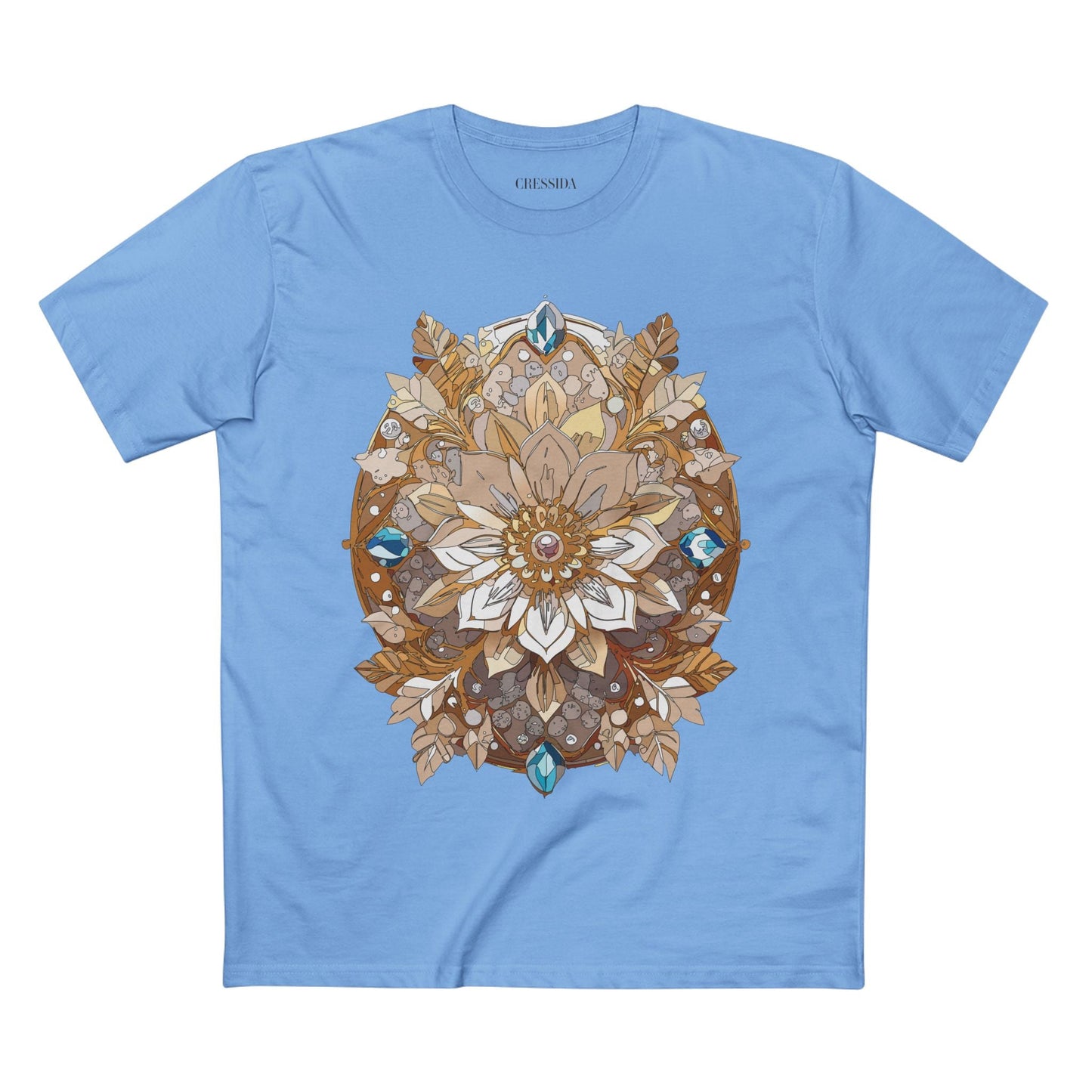 Floral Graphic T-Shirt Unisex 100 Cotton Art Design with Antique Flowers Tee 23