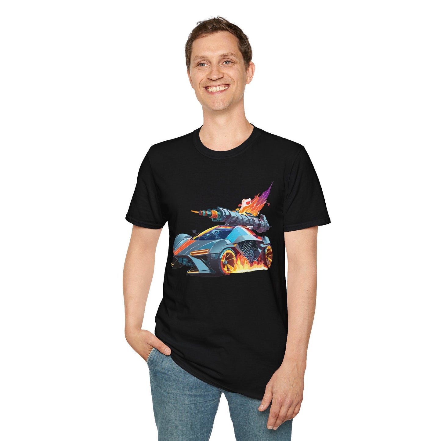 Car T Shirt for Car Lovers Unisex Softstyle Tee 64000 Hot Wheels Design Shirt with Cars
