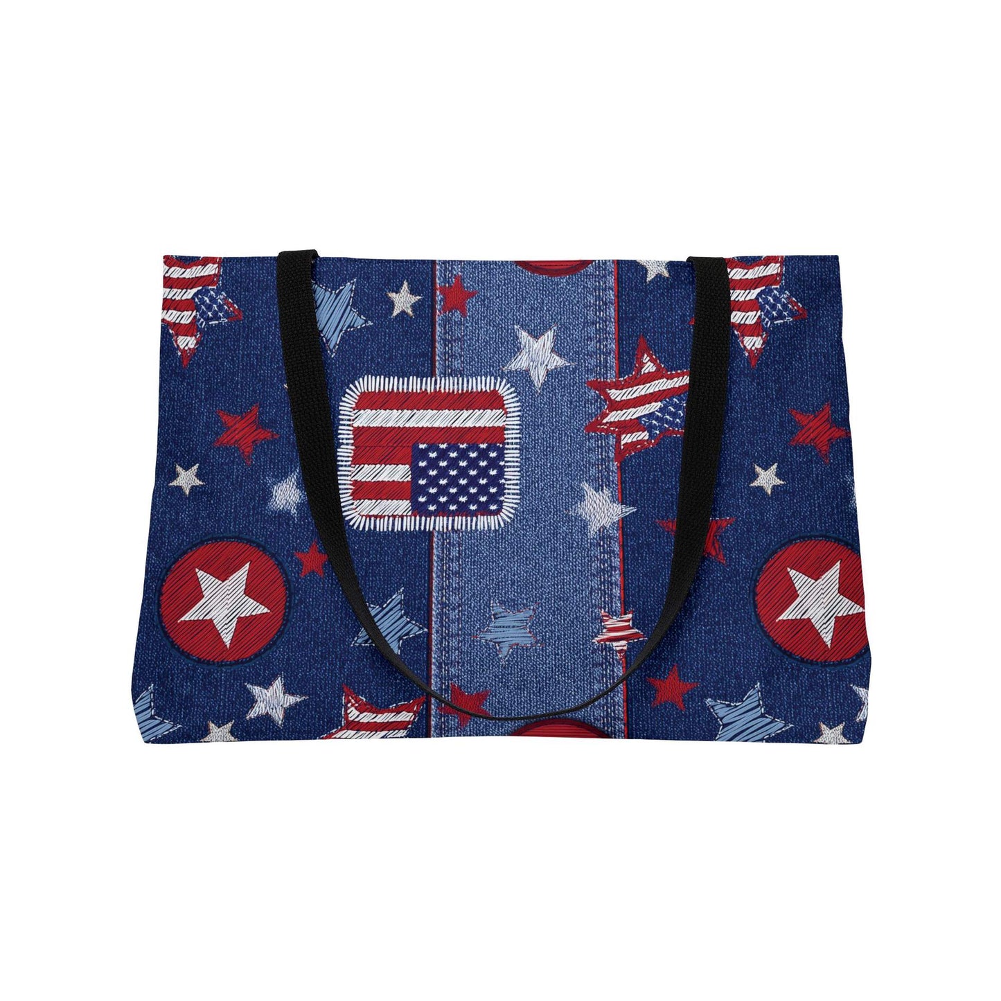 4th of July Denim Color Imitation Print Unisex  Yoga Bag  Spun Poly 24x13 Canvas Bag 66