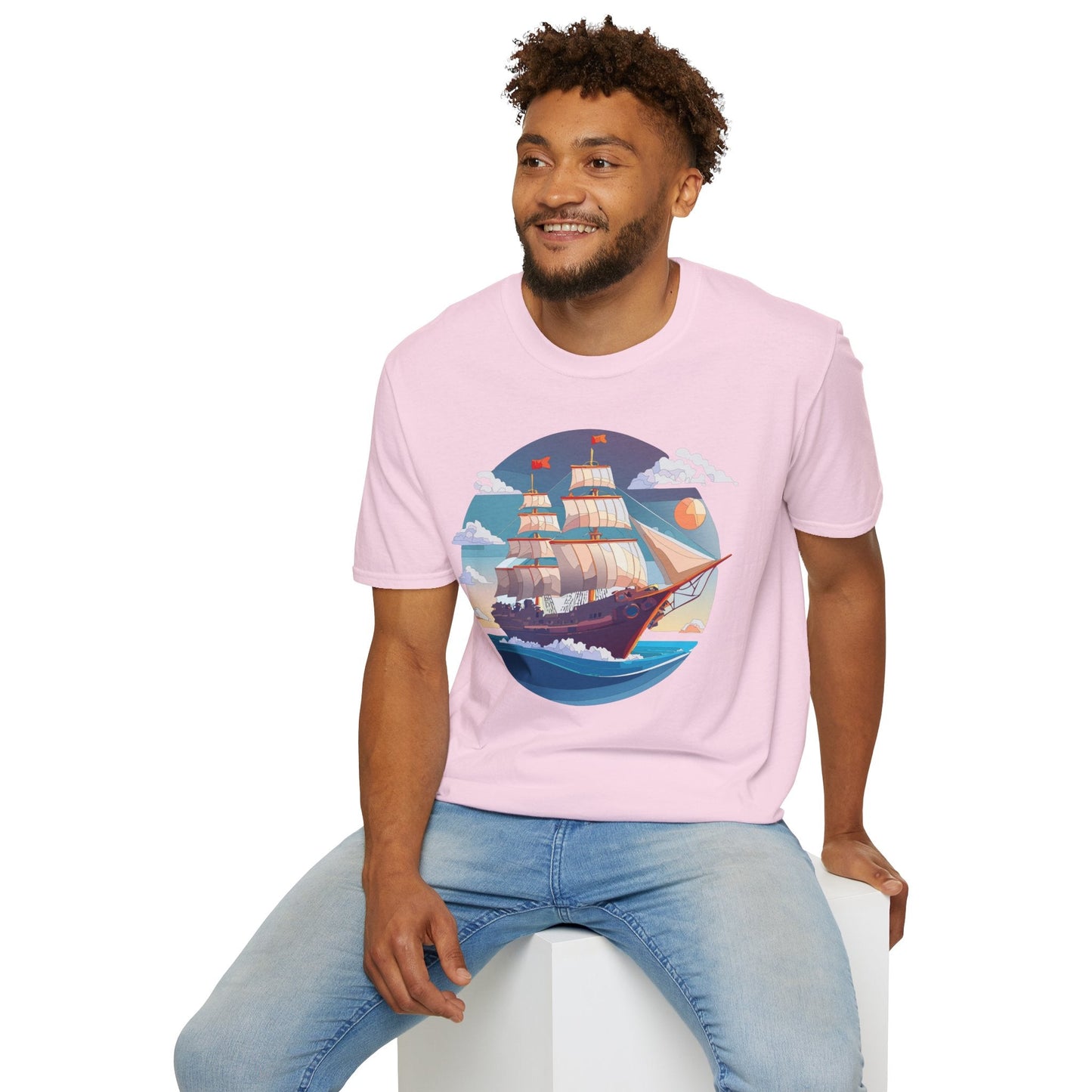 Nautical Ship T Shirts Frigate T Shirts Vessel Tee Shirt Unisex Softstyle T Shirt