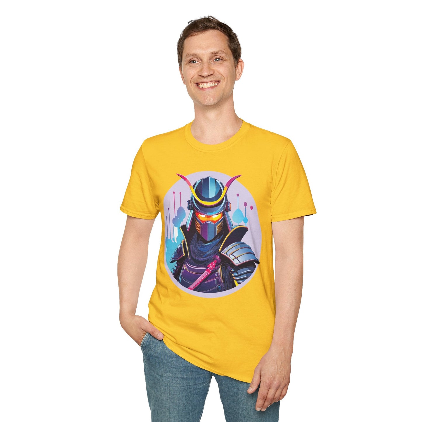 Unisex Samurai Shirt Gildan Softstyle Tee Hundred Percent Ring Spun Cotton Comfort
