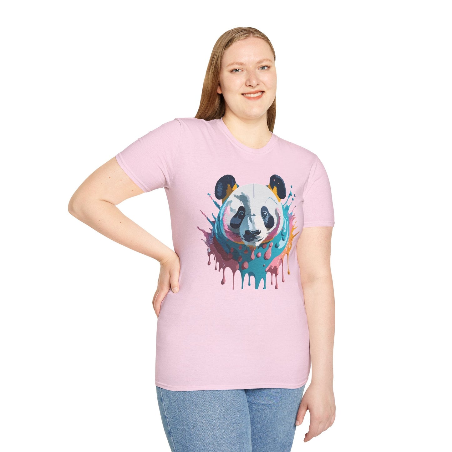 Panda Shirt Unisex T Shirt Gildan Softstyle 64000 Panda Graphic Animal Tee 100 Percent Cotton