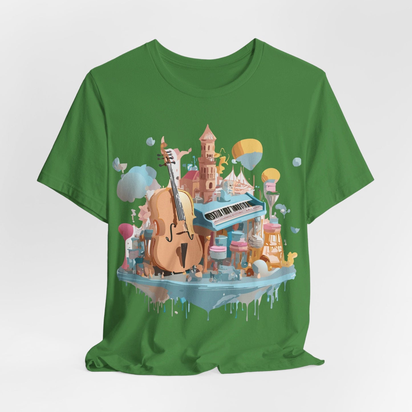 Music Graphic Tee Unisex Vintage Art Design By Adelpha Premium Short Sleeve T Shirt