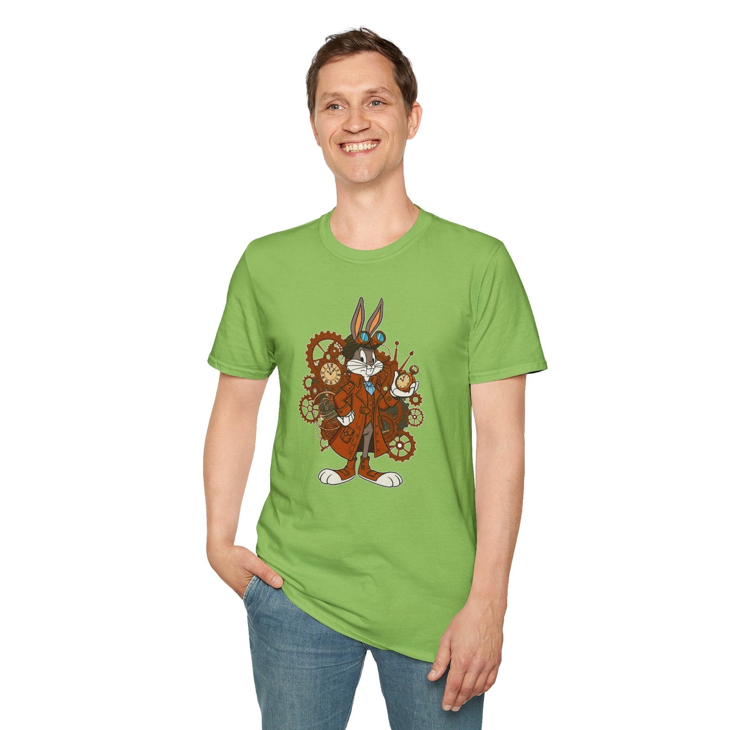Cartoon Bunny Graphic Unisex Cotton Animal Animation Artwork Design Tee 21