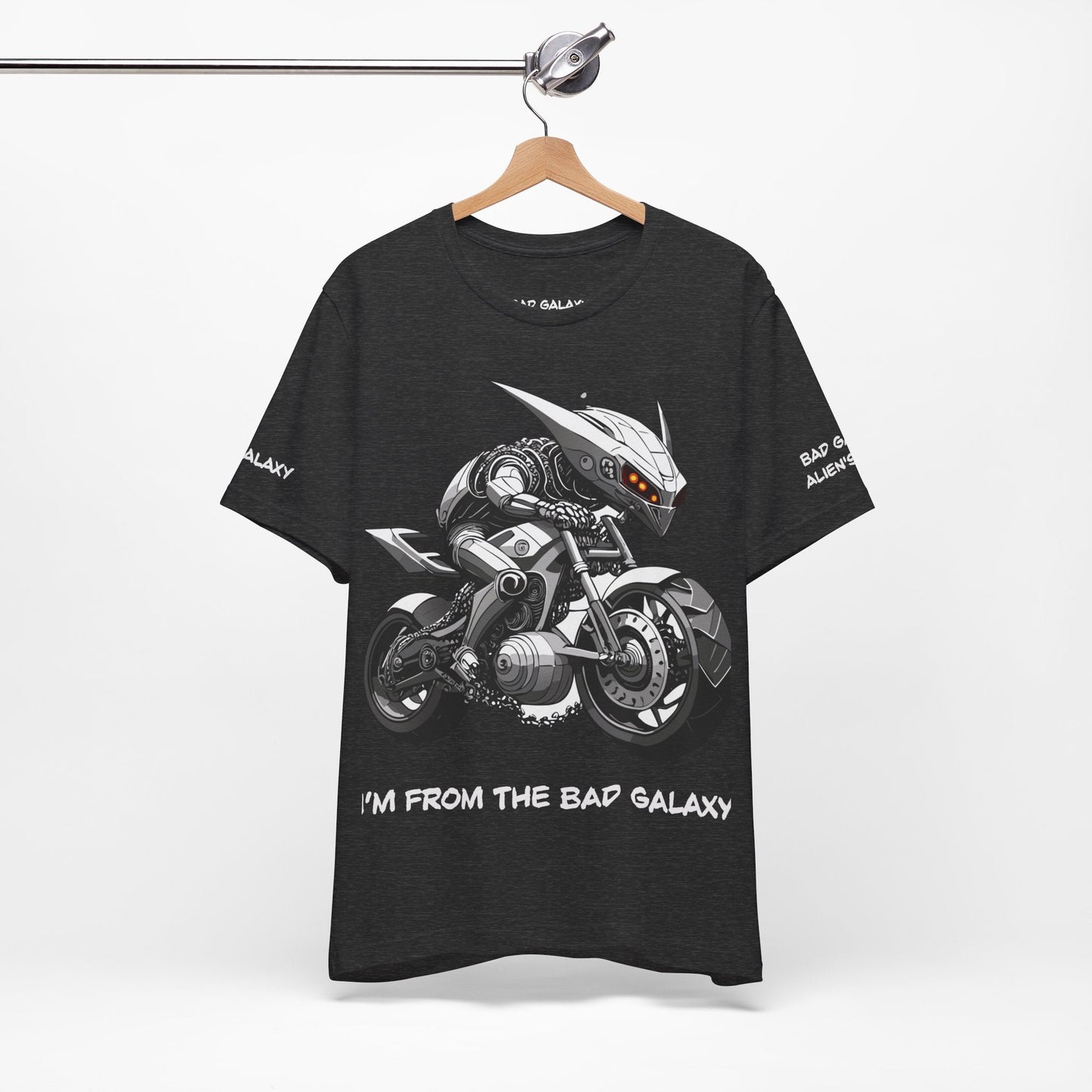 Tee Shirt With Alien From Bad Galaxy Made To Order 100 Percent Cotton Eco Friendly Print
