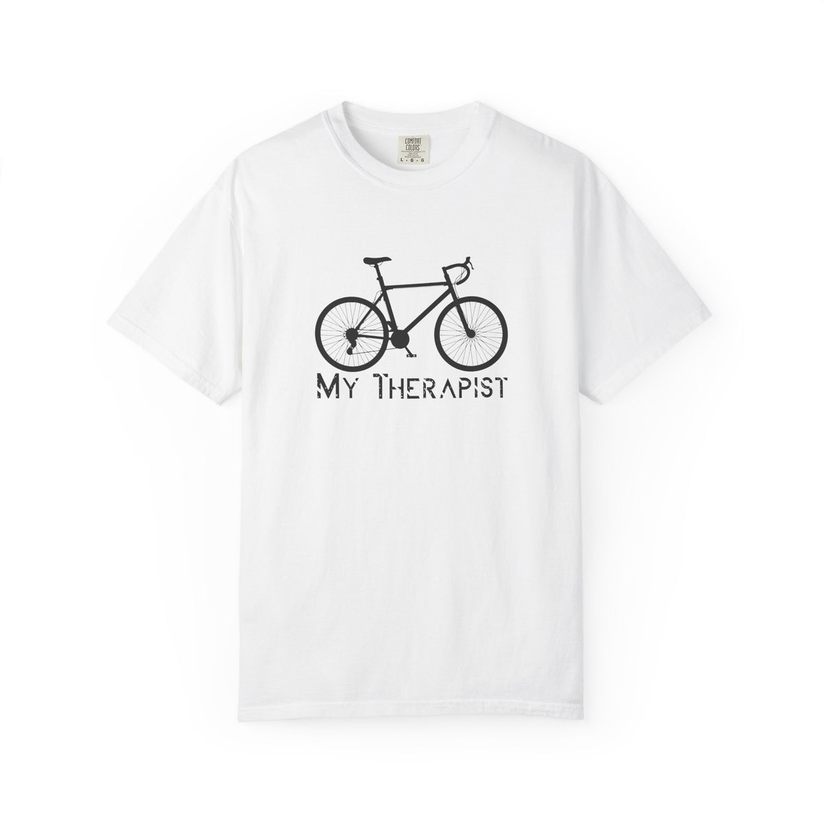 Bicycle My Therapist Bike Cycling Unisex Comfort Colors Garment-Dyed Heavyweight 100 Cotton Art Design T-Shirt w59