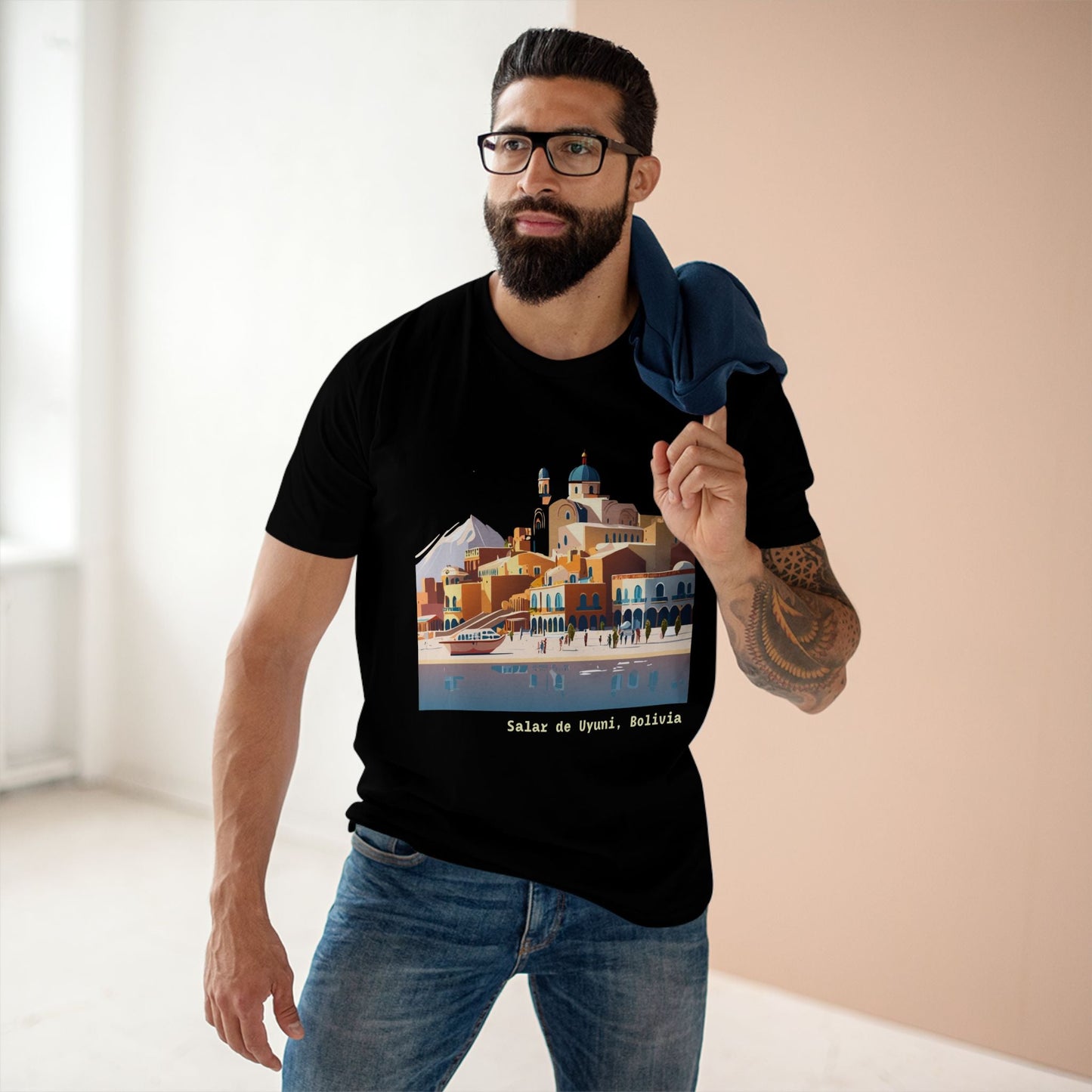 Bolivia Travel Shirt Unisex Premium Cotton Art Tee TT17 Retro2Nova Original Art Design Collection