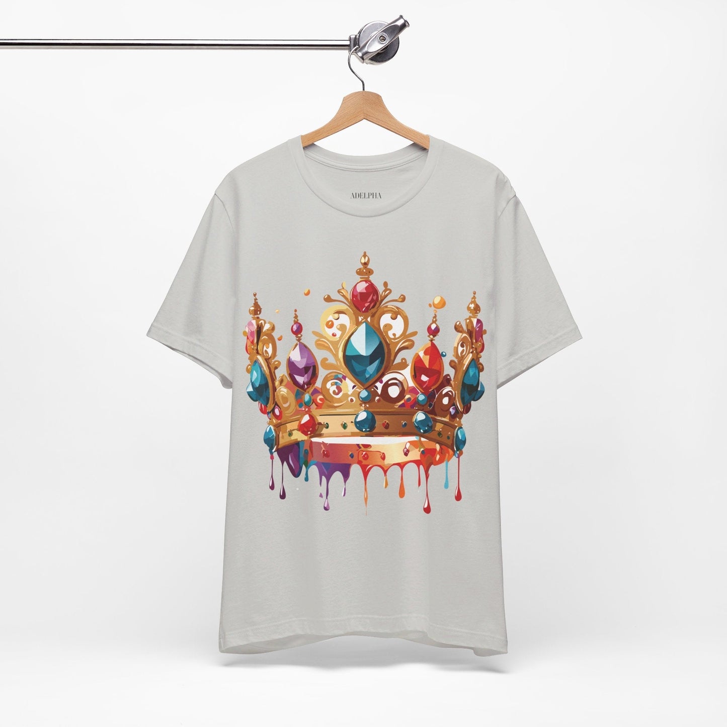 Adelpha Vintage Inspired Graphic Tee Crown Shirt Unisex Short Sleeve Art Design Edition