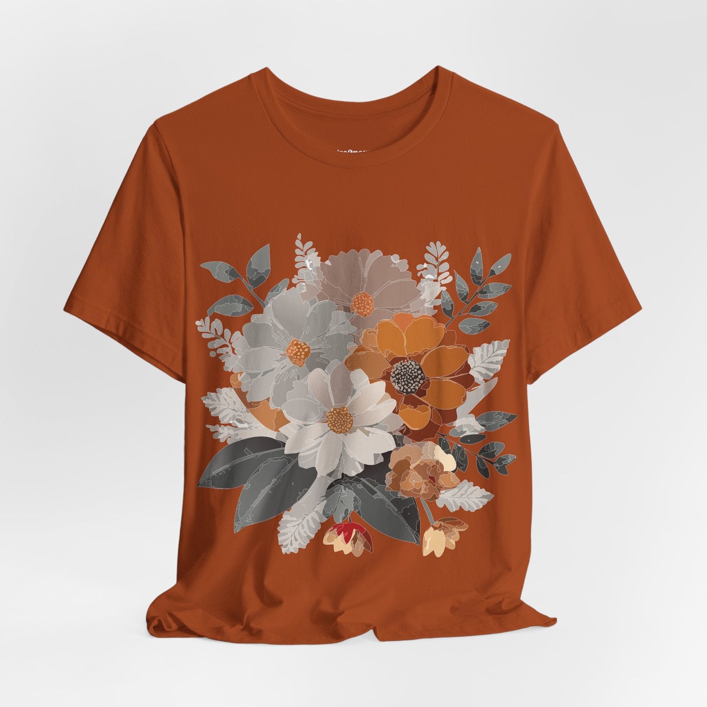 Flowers Shirt Floral Shirt Unisex Tee Lightweight Jersey Short Sleeve Floral Print Free Shipping