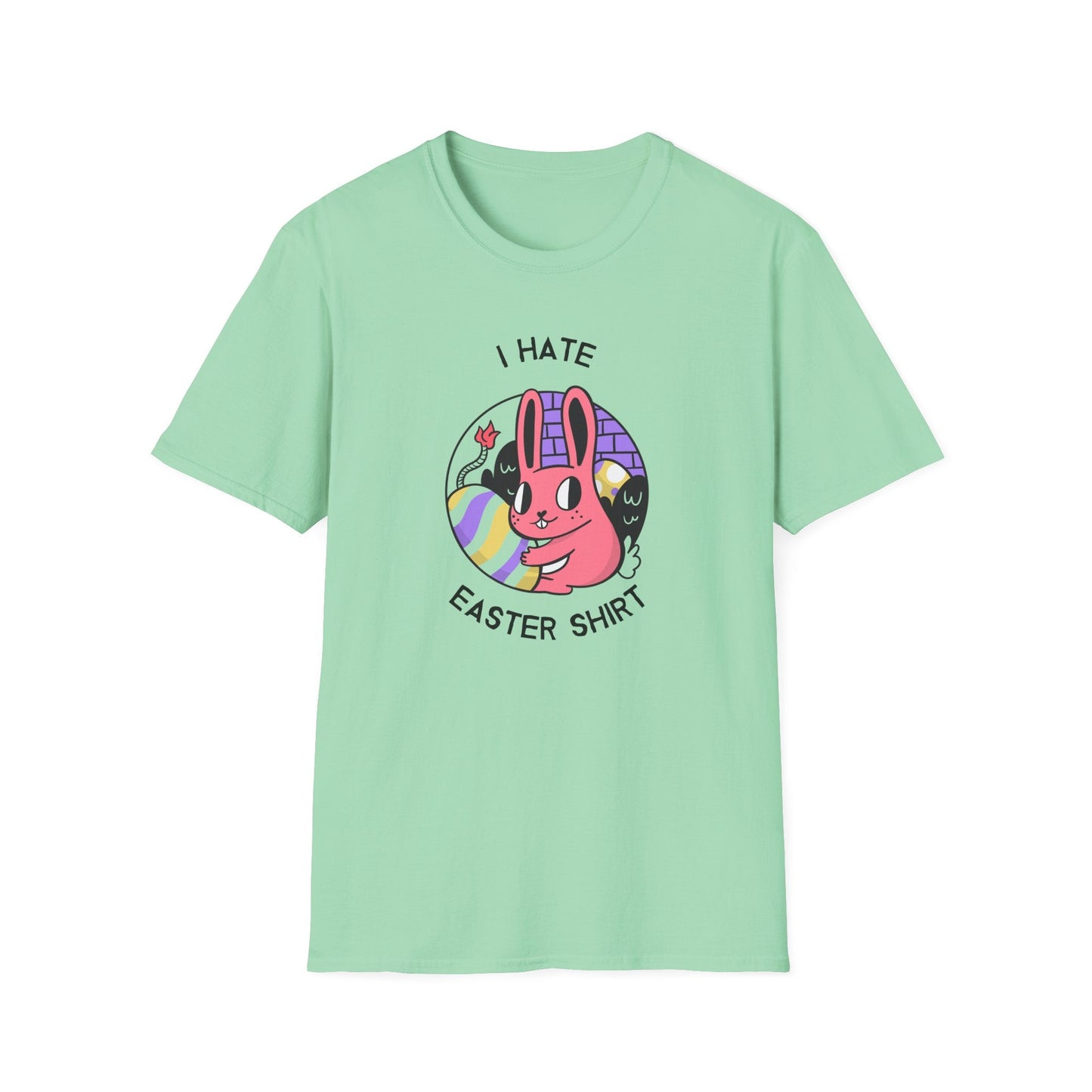 Funny Easter T Shirt Unisex Gildan Softstyle 64000 Easter Design Tee With Signature Print
