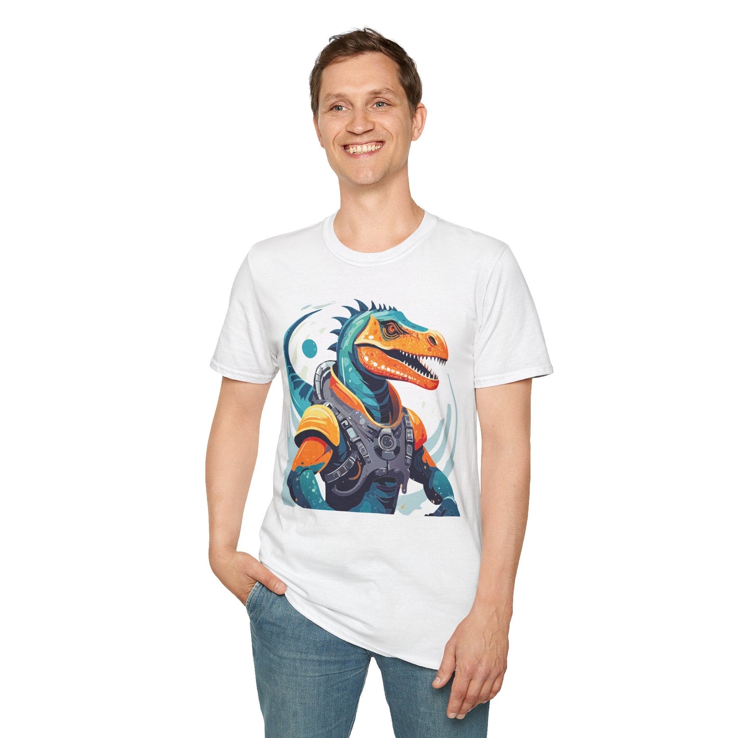 Alien Graphic Unisex Cotton Softstyle UFO Artwork Tee 10