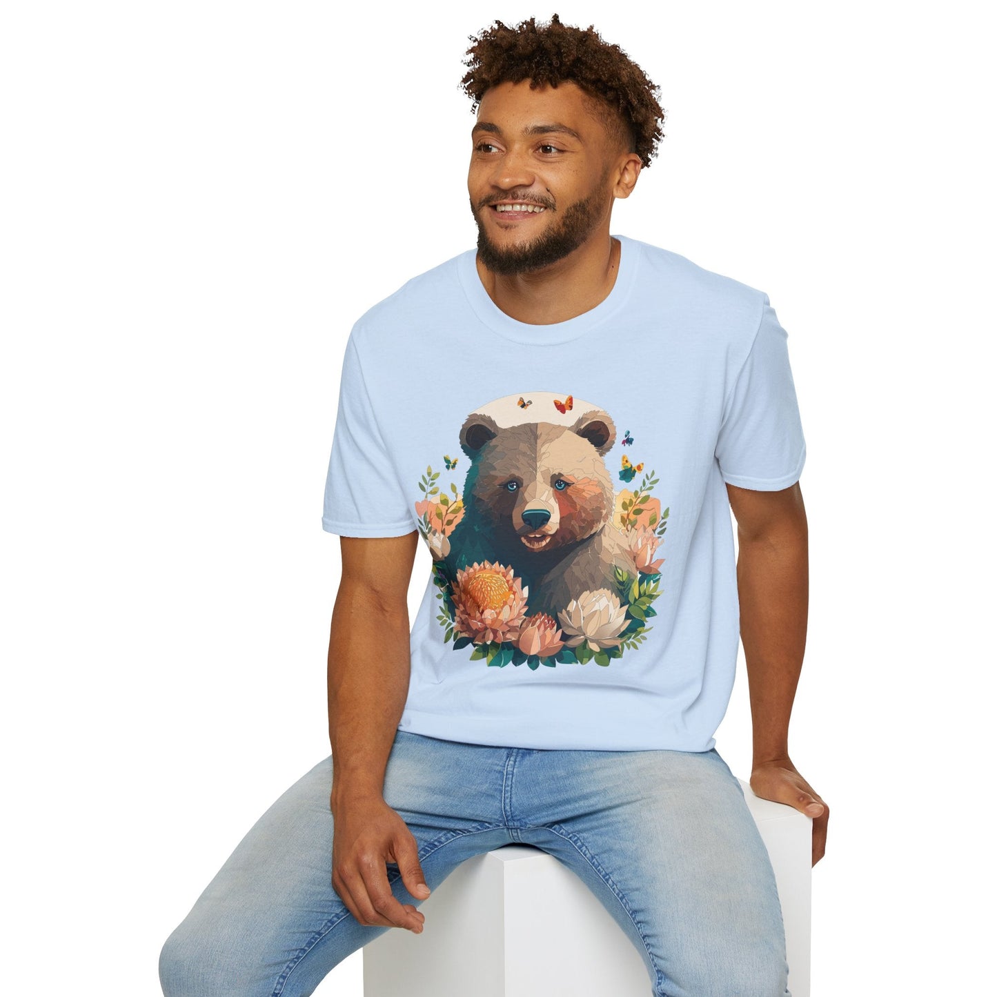 Bear T Shirt Unisex Teddy Bear Shirt Softstyle 100 Percent Ring Spun Cotton Tee Essentials